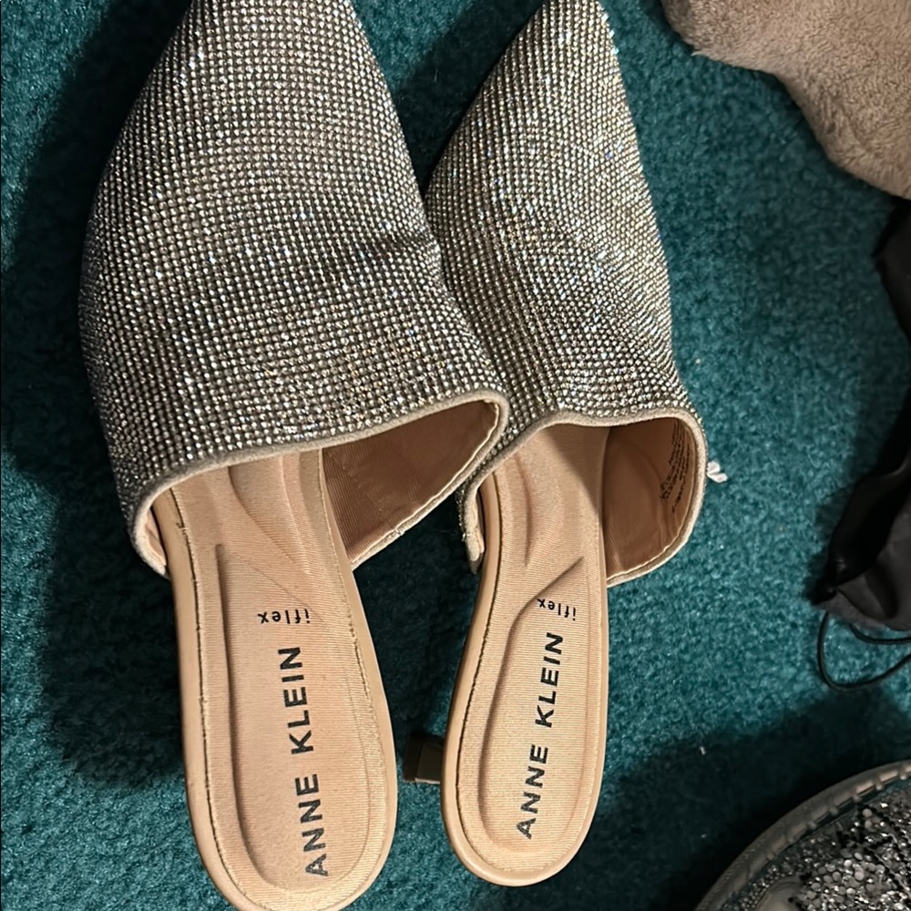 Anne Klein Women's Silver Slip-On Shoes